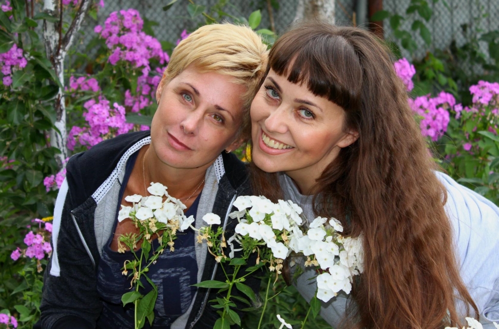 Avec son amie Olga