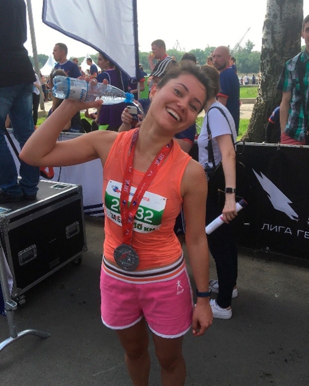 Ekaterina après une course à pied Ekaterina après une course à pied